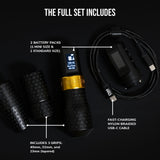 The Legend Pro Tattoo Pen - Liner (5.0mm) - Full Set (2 Batteries + 3 Grips)