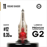 Legend Premium Cartridges G2 (2nd Gen) - Round Shaders - #12 (0.35mm) - 20/Box